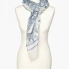 Foulard blanc et gris