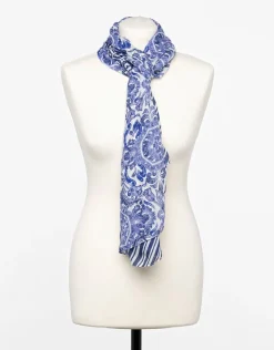 Foulard bleu et blanc