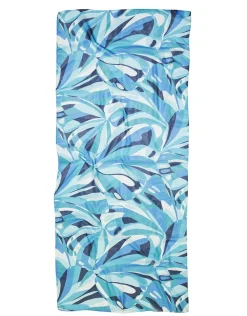 Foulard bleu imprimé
