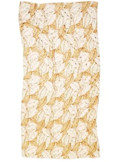 Foulard camel feuillages
