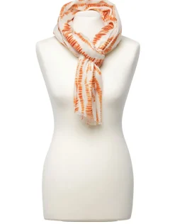 Foulard imprimé orange