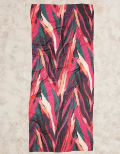 Foulard imprimé rose noir