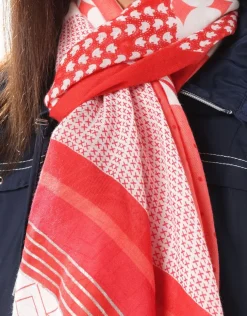 Foulard imprimé rouge