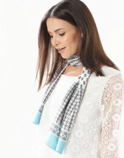 Foulard imprimé turquoise