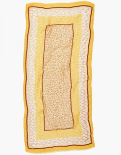 Foulard jaune imprimé
