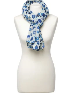 Foulard léopard bleu