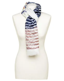 Foulard marine écru