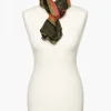 Foulard ocre imprimé