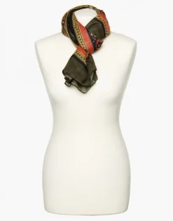 Foulard ocre imprimé