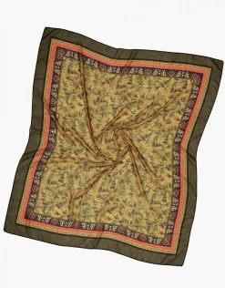 Foulard ocre imprimé