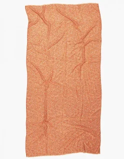 Foulard orange imprimé