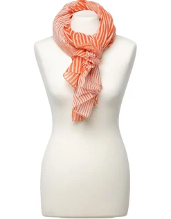 Foulard rayé orange