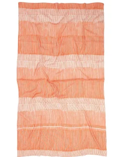Foulard rayé orange