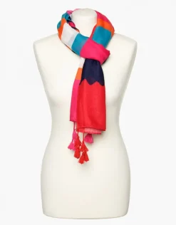 Foulard rose et bleu