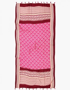 Foulard rose fuchsia impr