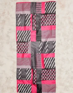 Foulard rose imprimé