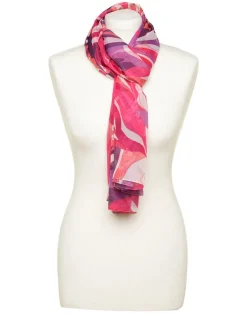 Foulard rose imprimé