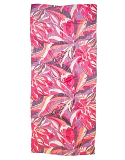 Foulard rose imprimé