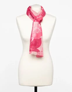 Foulard rose imprimé