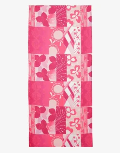Foulard rose imprimé
