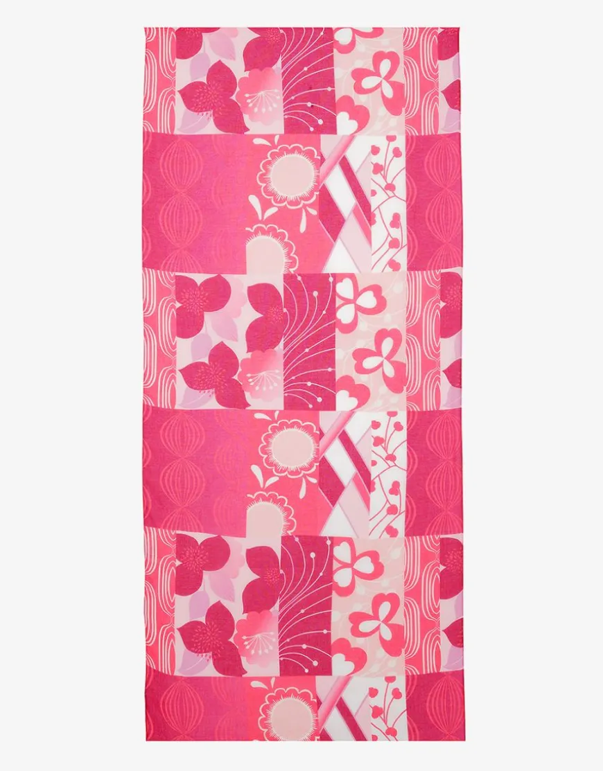 Foulard rose imprimé
