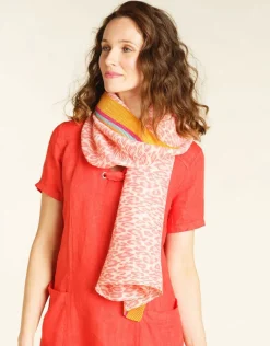Foulard rose plissé