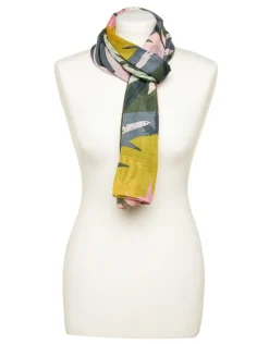 Foulard vert imprimé