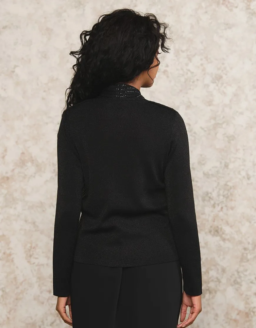Gilet 2 en 1 noir sequins