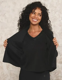 Gilet 2 en 1 noir sequins