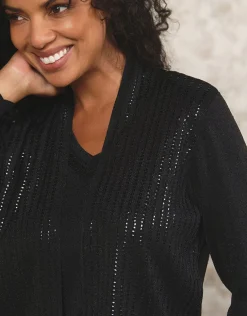 Gilet 2 en 1 noir sequins