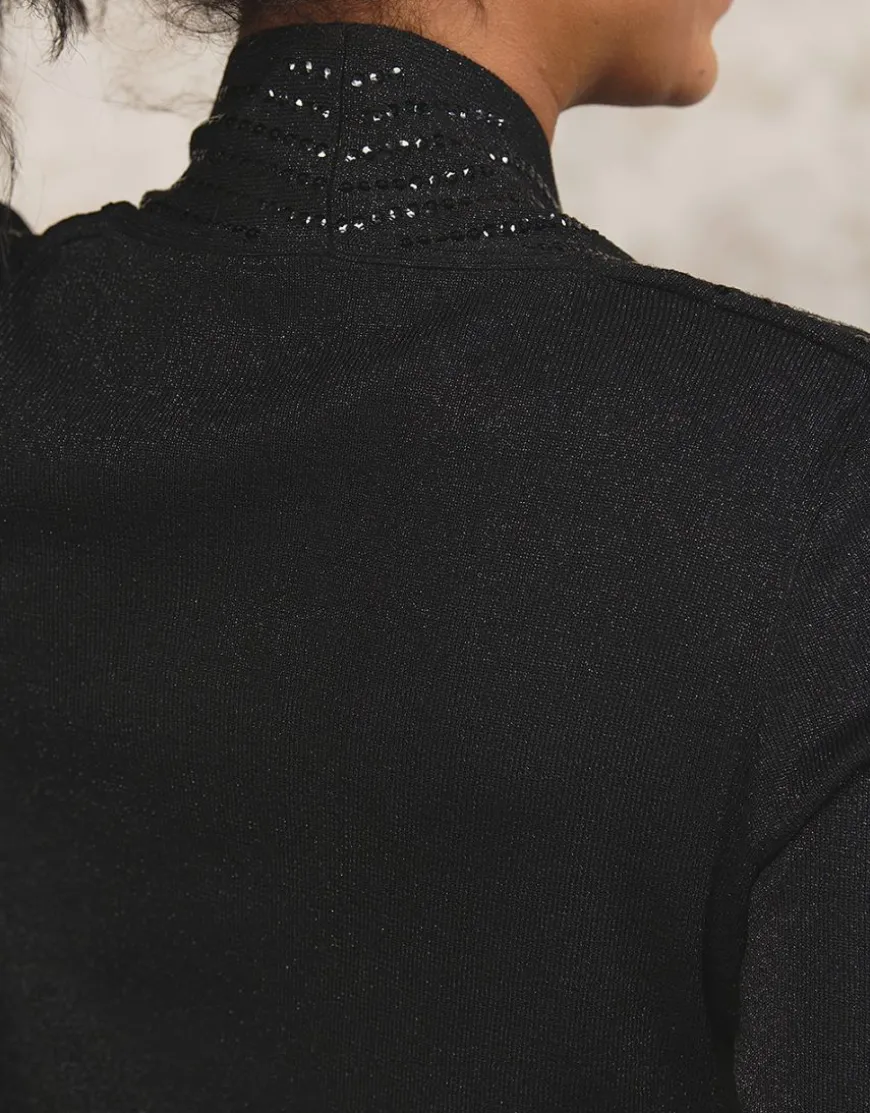 Gilet 2 en 1 noir sequins