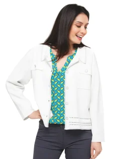 Gilet col chemisier écru