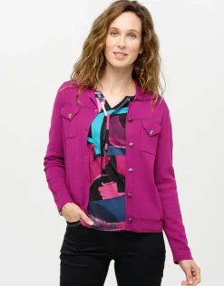 Gilet irisé prune
