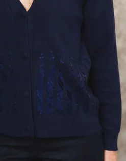 Gilet loose bleu marine