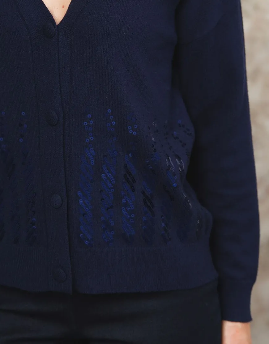 Gilet loose bleu marine
