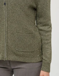 Gilet maille kaki irisé