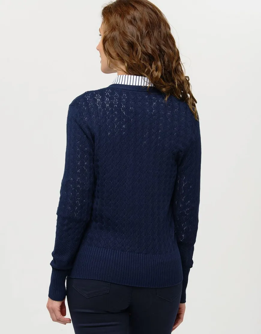 Gilet maille marine col V