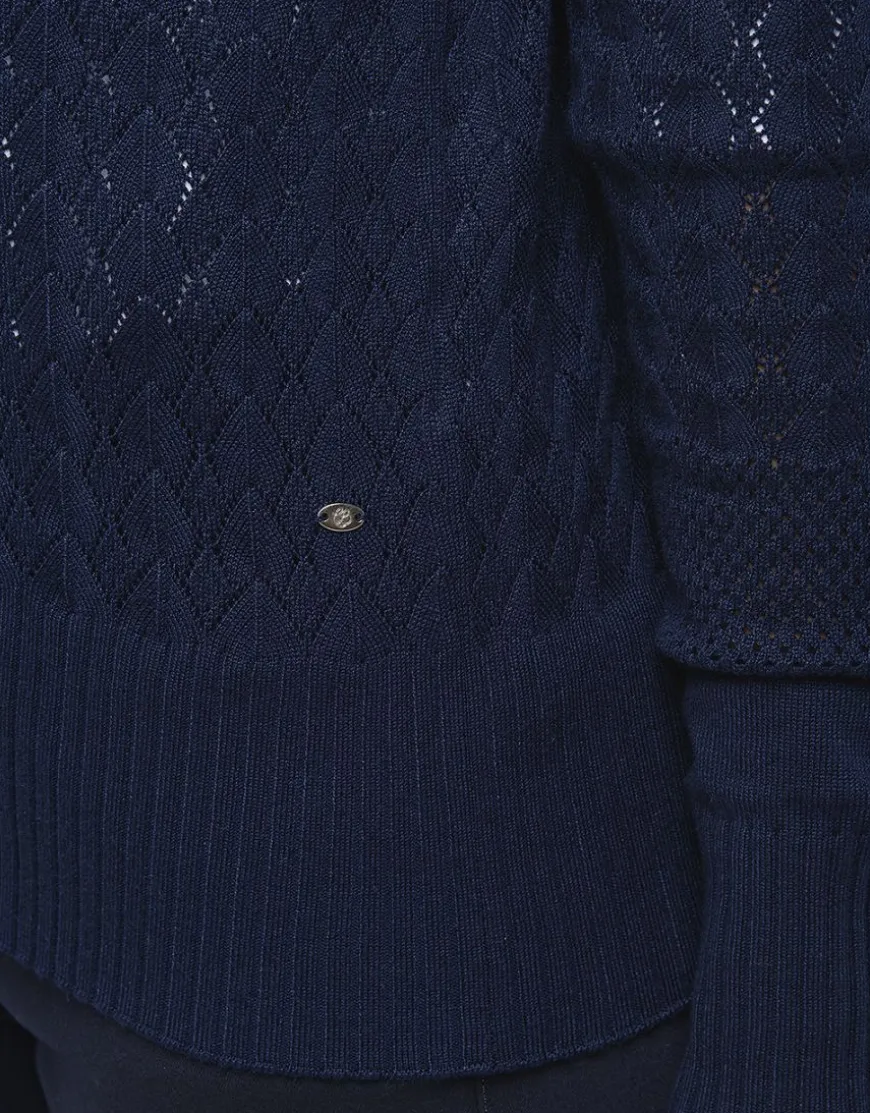 Gilet maille marine col V