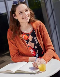 Gilet maille orange irisé