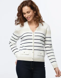 Gilet marinière col V