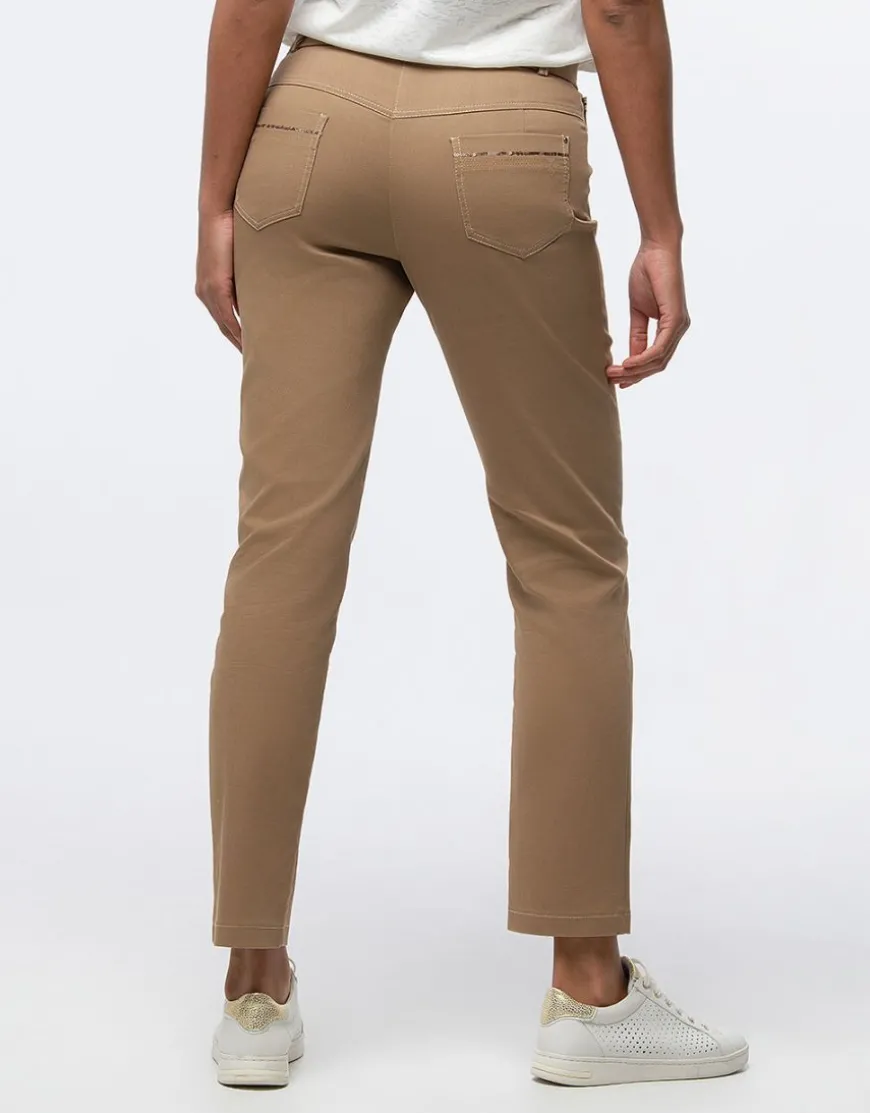 Jean ajusté 7/8ème beige
