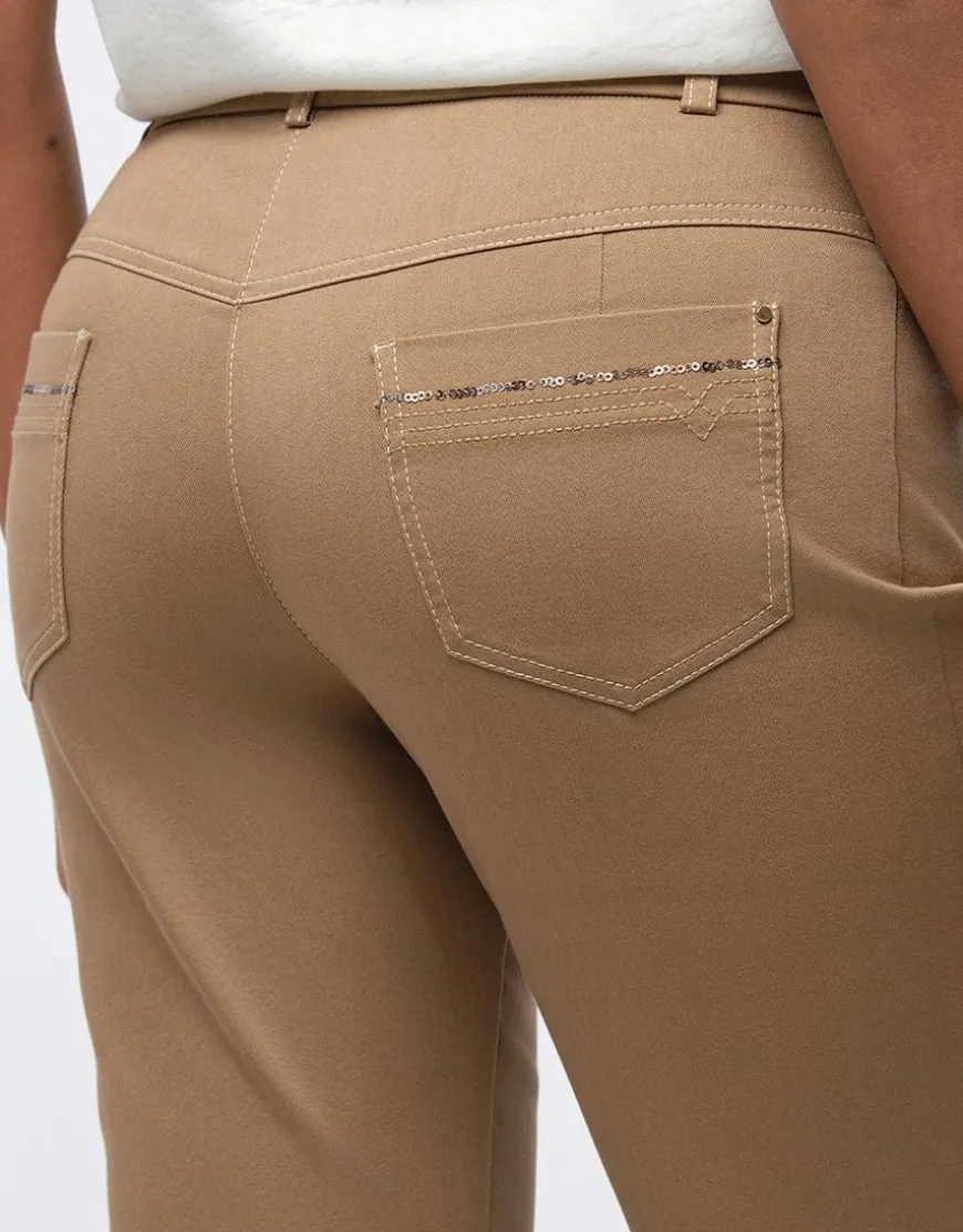 Jean ajusté 7/8ème beige