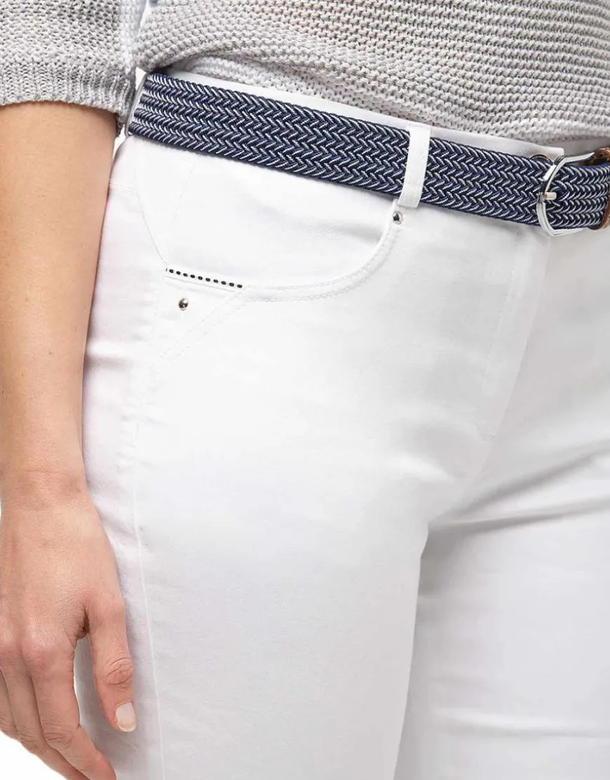 Jean blanc stretch coton