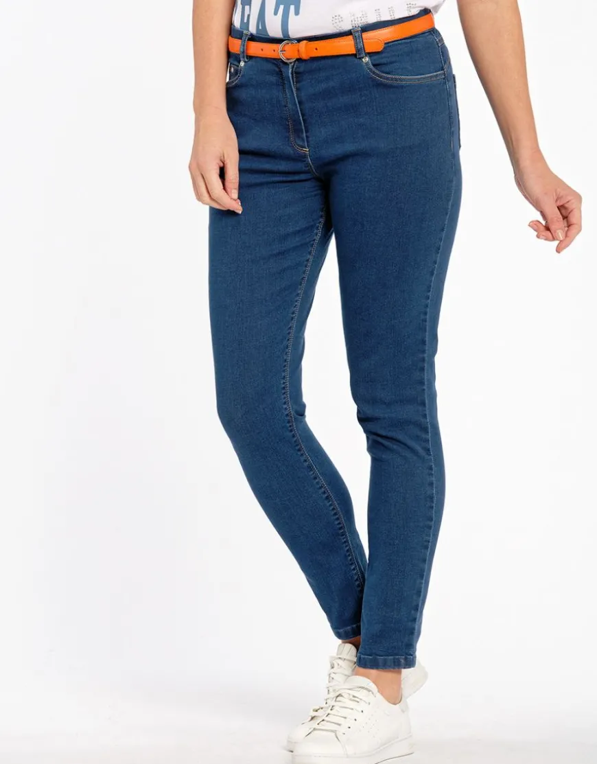 Jean 7/8e bleu brut