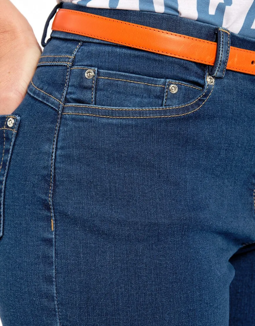 Jean 7/8e bleu brut
