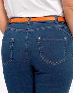 Jean 7/8e bleu brut