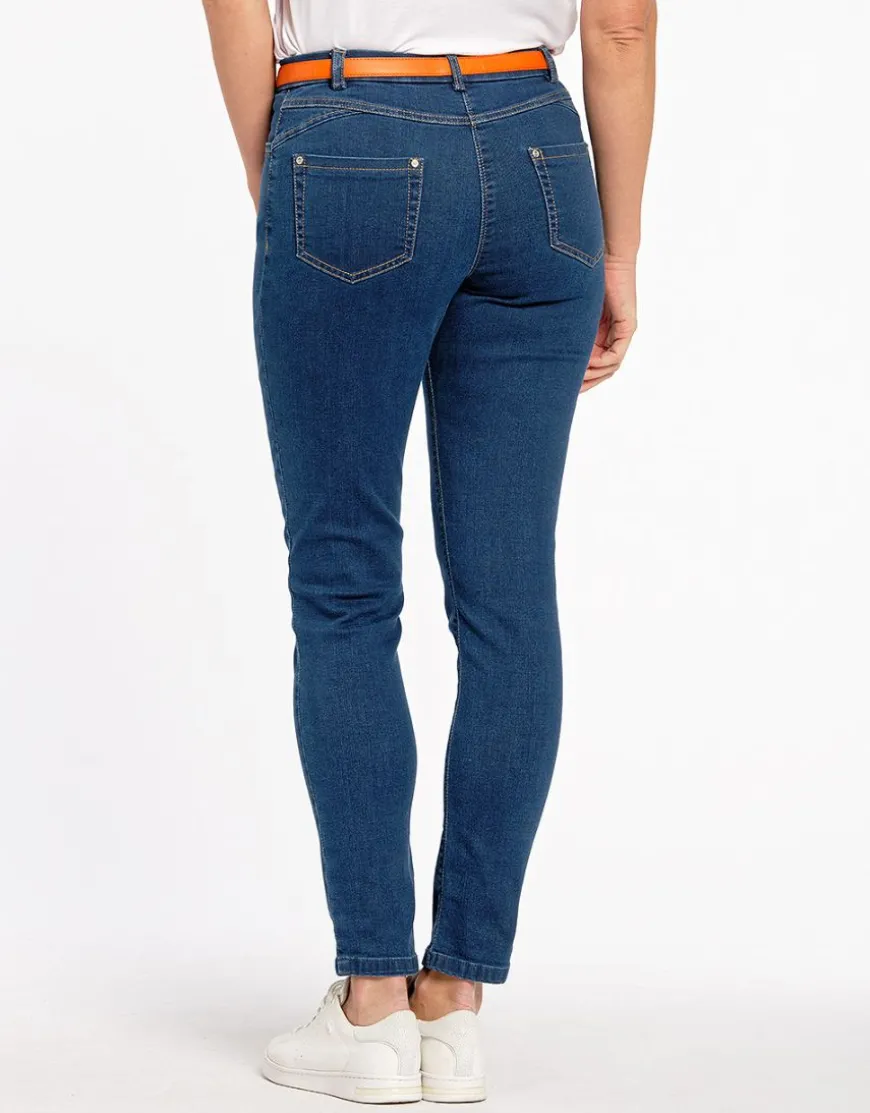 Jean 7/8e bleu brut