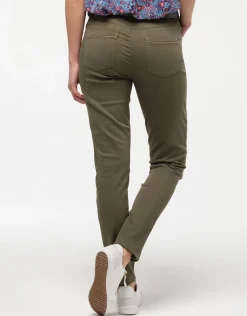 Jean slim vert kaki coton