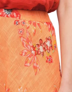 Jupe 100% coton orange