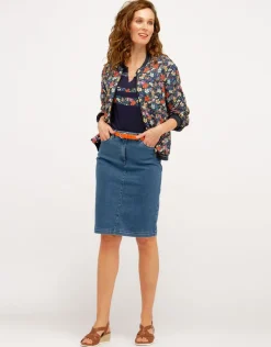 Jupe jean stretch